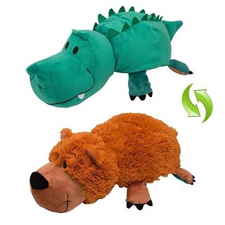 Купить Мягкая игрушка-вывернушка Медведь-Крокодил 40 см 1Toy в интернет-магазине Детский Крым