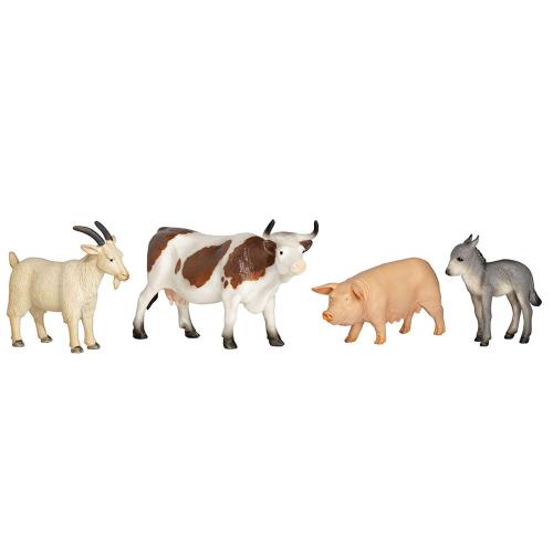 Набор фигурок Животные фермы: козел, овца, осел, корова Konik AMF1111 фото 3